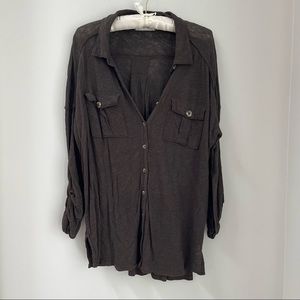 Free People Buttoned Down Tee